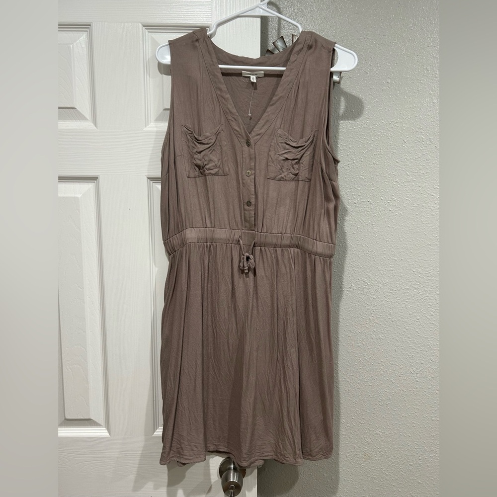 Maurices Taupe Sleeveless Dress